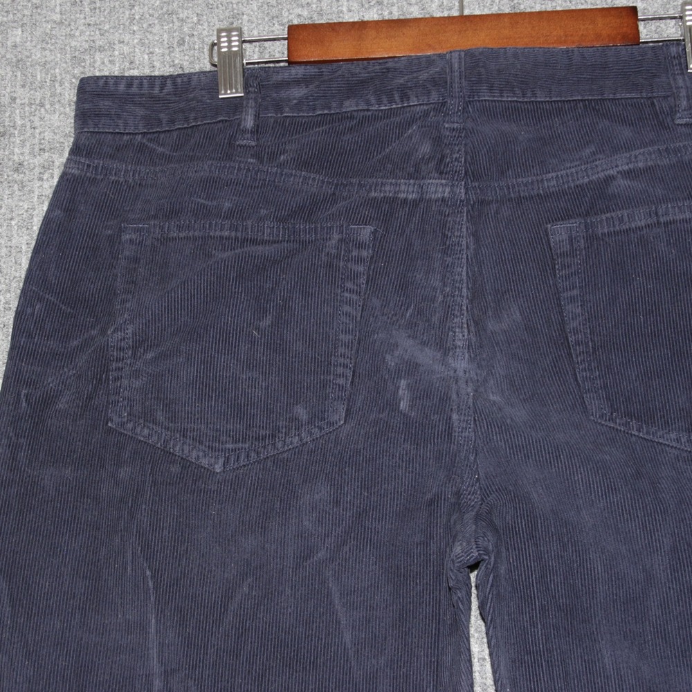 Vintage Tommy Hilfiger Pants Mens 38 Navy Blue Corduroy Custom Fit - Picture 4 of 6